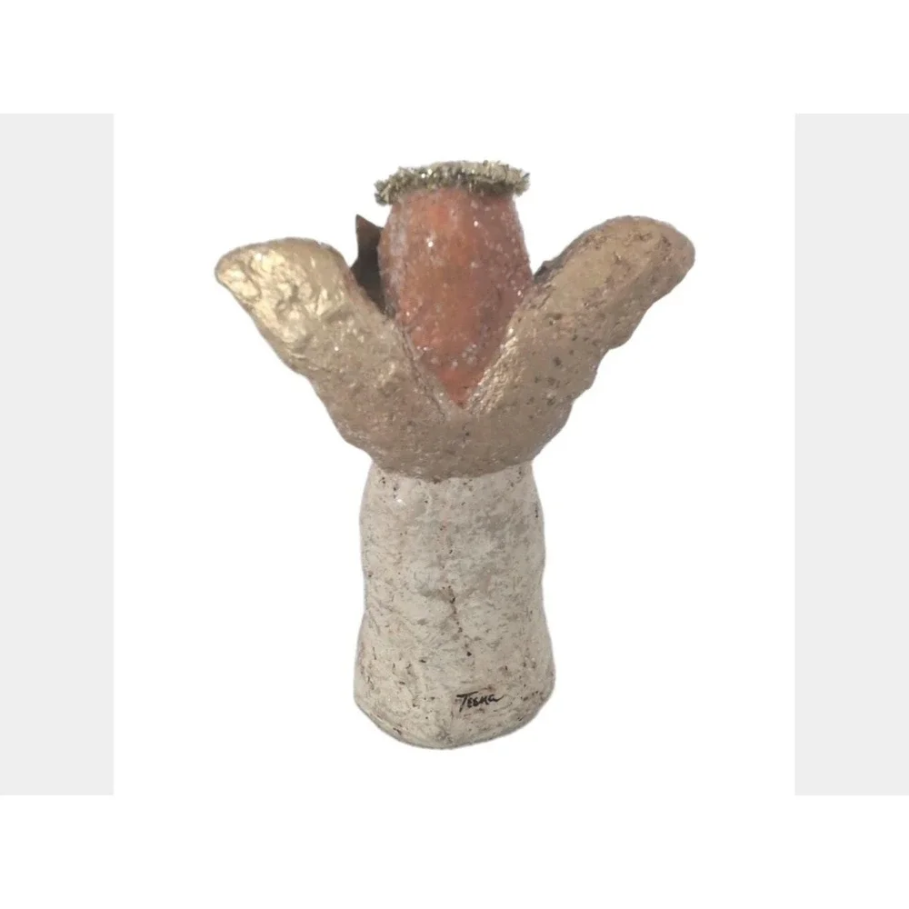 Vintage Teena Flanner Folk Art‎ Christmas Angel   4.5